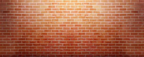Red brick wall texture background with light and shadow. Brick wall texture for backdrop. photo