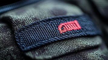 A close-up of a fabric patch showcasing vibrant embroidery and unique craftsmanship photo