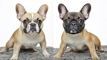 These friendly dogs showcase their unique expressions and playful nature while posing photo
