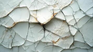 The elegant patterns of cracked white paint reveal layers of history and artistic beauty photo