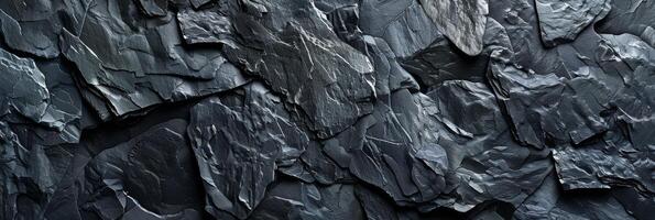 Dark Slate Rock Texture Background for an Abstract, Natural, and Rugged Outdoor Setting photo