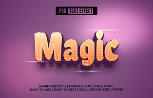 Magic 3D Text Effect psd