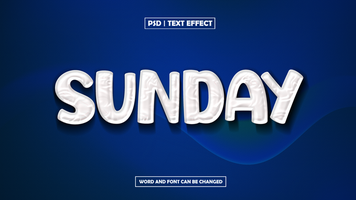 sunday vibes text effect psd