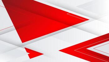 abstract white and red background with geometric shapes vector