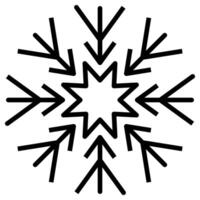 Snowflake Outline Icon vector