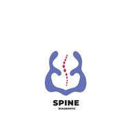 Logo Spine Crafting a Distinctive Brand for Precision in Spine Diagnostics vector