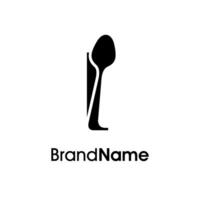 Simple and Unique Initial I Spoon Logo vector