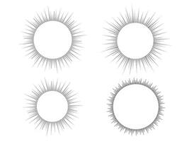 Circular sound waves set. Music equalizer bar. illustrations isolated on white background. vector