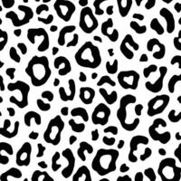 Black and white leopard pattern. Fashion stylish texture. vector
