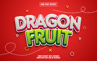 text effect dragon.in a bold, cartoonish font, with a textured appearance, against a red background. psd