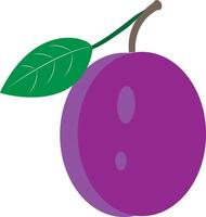 plum icon, fruits icon - simple illustration of a plum, in a simple and clean style vector
