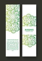 gradient green mandala business card design template vector