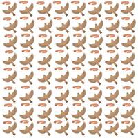 worm, sparrow with fruit as a pattern background vector