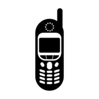Black cell phone icon for web and apps vector