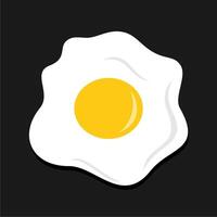 Fried Egg Isolated in Top View. Design Template of Scrambled Eggs, Fried Egg, Omelette. Delicious Breakfast, Food, Culinary Concept. vector