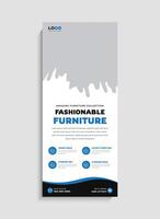 Luxurious Furniture Sale standee roll up banner template vector