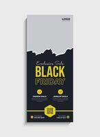 Black Friday Sale roll up banner or standee design vector
