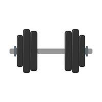 Barbell icon. Flat illustration of barbell icon for web vector