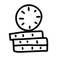 Doodle Icon of Stack Coin vector