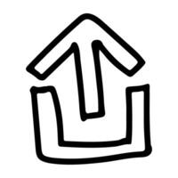Doodle Icon of Upload data vector