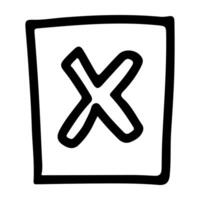 Doodle Icon of Cross if Wrong vector