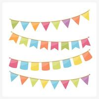 Bunting Flags of Different Shapes vector