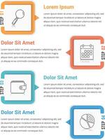 Infographic template with four steps or options, workflow, process diagram vector