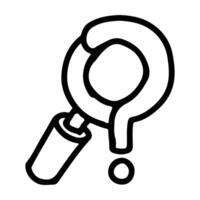Doodle Icon of Searching for Questions vector