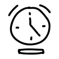 Doodle Icon of Clock and Schedule vector