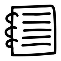 Doodle Icon of Note or note paper vector