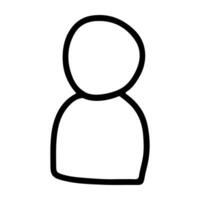 Doodle Icon of User or Account vector