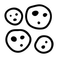 Doodle drawing icon of cookie vector