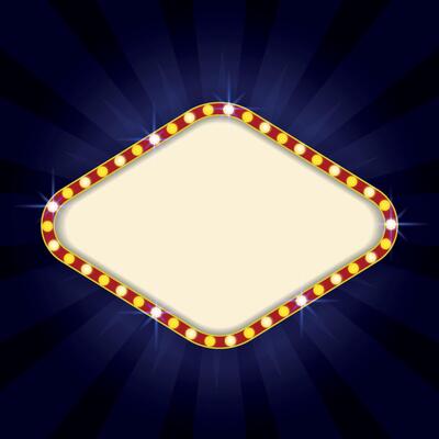 Cinema background with glowing neon