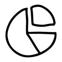 Doodle Icon of Pie chart Report vector