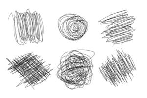 Hand drawn scribble set. Marker drawing. Graphic design elements set. illustration vector