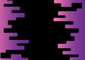 Purple and pink gradient geometric rectangular shape abstract on black background vector
