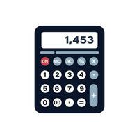 Calculator for mathematics. Education, finance, business and science vector