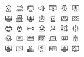 Conferencing Icon Simplifies Online Meeting Experience vector