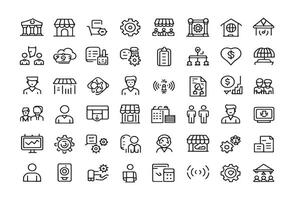 Vendor management icon optimizing business relationships vector