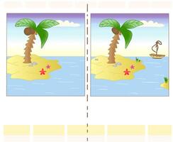 Find 7 differences. Game for children. vector