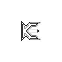 Initial letter ke or ek logo design in illustration vector