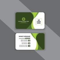 Flat abstract business card template vector