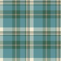 Masculine seamless check, wide textile pattern background. Canvas tartan fabric texture plaid in cyan and mint colors. vector