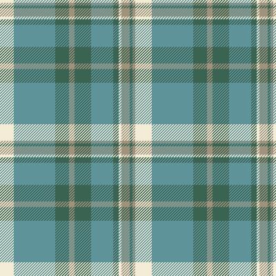 Masculine seamless check, wide textile pattern background. Canvas tartan fabric texture plaid in cyan and mint colors.