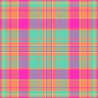 Invitation tartan pattern seamless, festive plaid texture check. Minimalist background textile fabric in orange and teal colors. vector