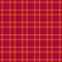 Material pattern check texture, delicate seamless plaid. Thanksgiving background fabric tartan textile in red and bright colors. vector