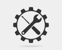 Tools wrench icon. Spanner logo design element. Key tool isolated on white background. vector