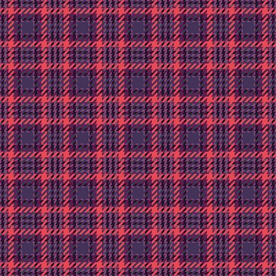 Table cloth textile seamless tartan, overlayed fabric pattern . Improvement check texture plaid background in pink and dark colors.