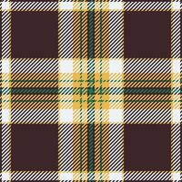 Italian check pattern textile, mesh tartan fabric . Multicolored seamless texture plaid background in dark and amber colors. vector