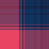 Single pattern textile plaid, living room check background texture. Package tartan seamless fabric in blue and red colors. vector